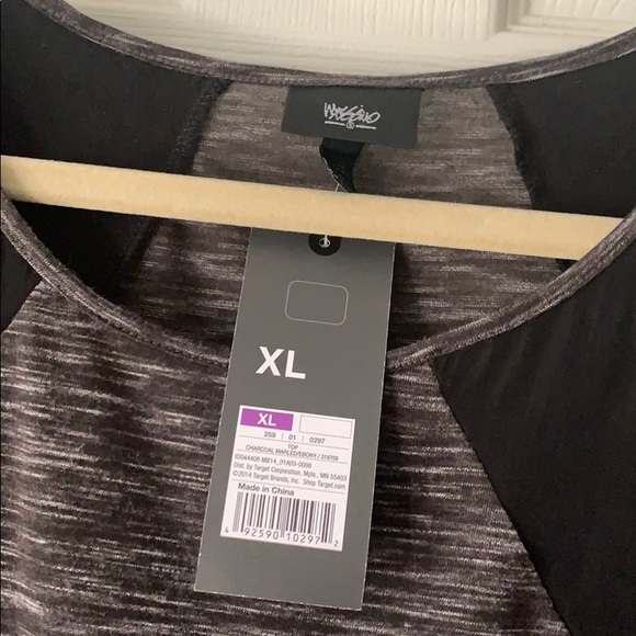 Mossimo black gray marled dress shirt top XL - Picture 3 of 7